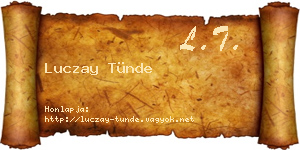 Luczay Tünde névjegykártya